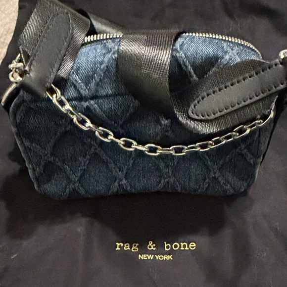 Rag & Bone Blue Quilted Crossbody Bag - Picture 4 of 6